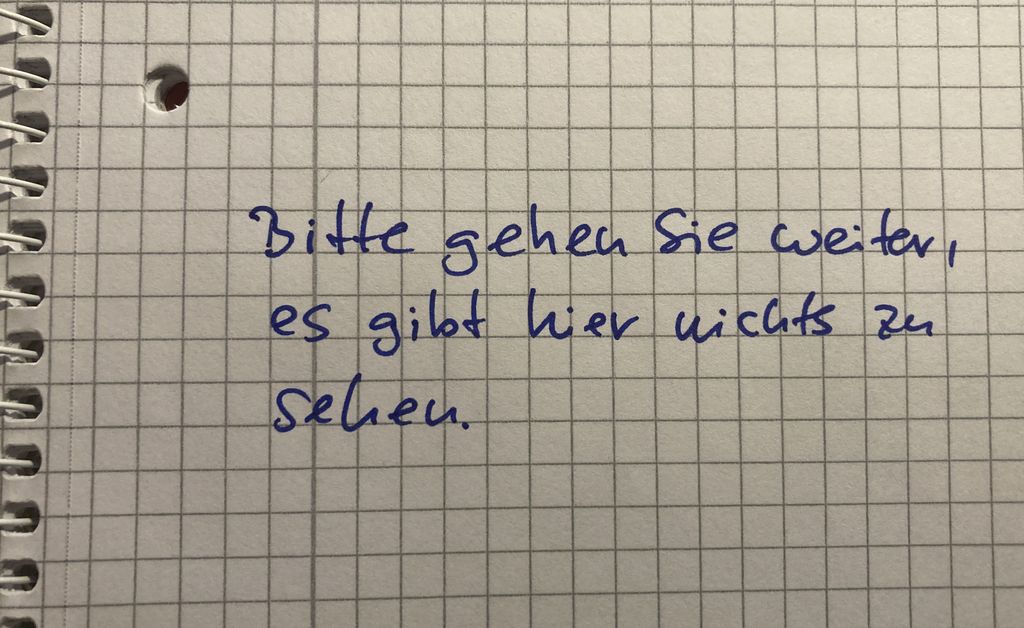 Bitte gehen Sie weiter, es gibt hier nichts zu sehen.